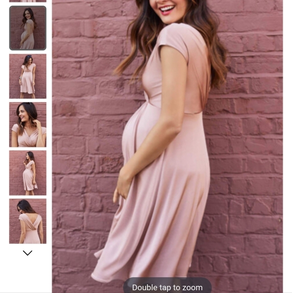 Tiffany Rose Maternity Francesca Dress Elegant Blush French Jersey, size12-14,L. - Picture 5 of 17
